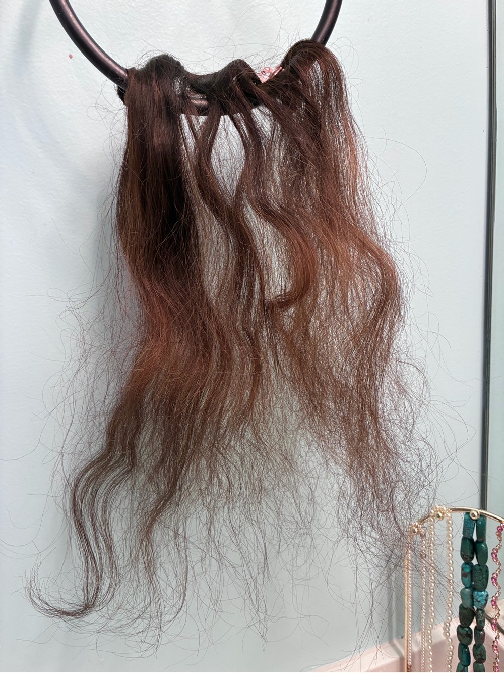 Brown Wavy Halo Hair Extension